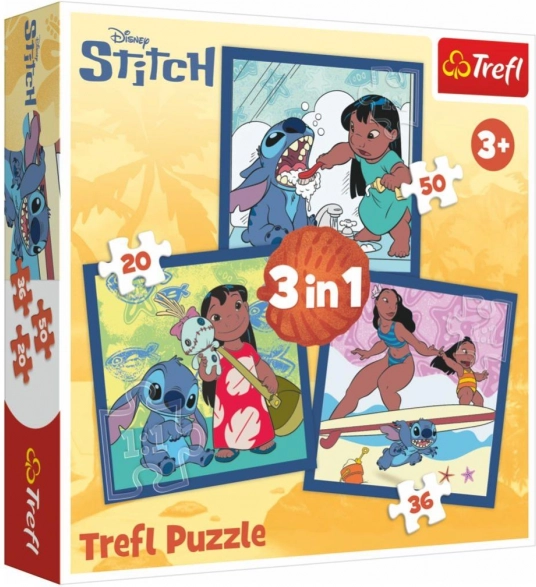 Puzzle 3v1 Lilo & Stitch - Čas so Stitchem