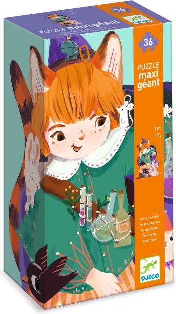 Djeco Obrovské puzzle čarodej Pio 36 dielikov