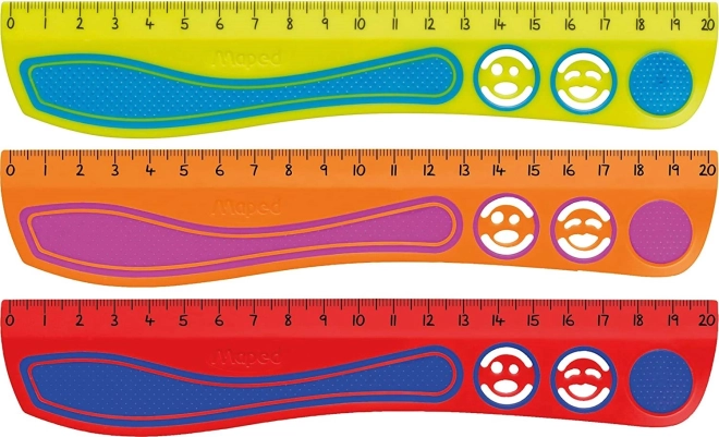 Ohnuté pravítko pre deti s protišmykovým úchopom 20cm