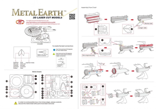 Metal Earth 3D Puzzle Star Trek U.S.S. Enterprise NCC-1701