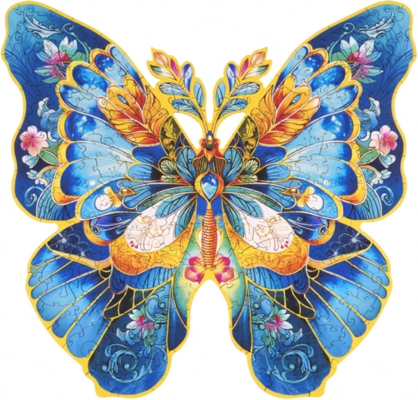 Drevené puzzle Motýľ Morpho Helena