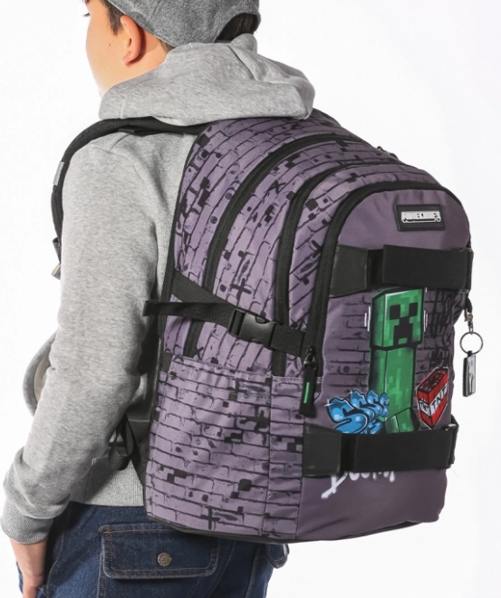 školský batoh Baagl Skate Minecraft TNT