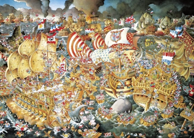 Puzzle Bitka pri Trafalgare 2000 dielikov od HEYE