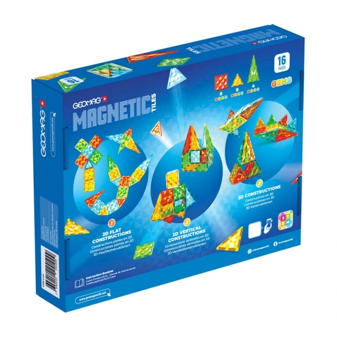 Geomag Gems 16 magnetických dlaždíc