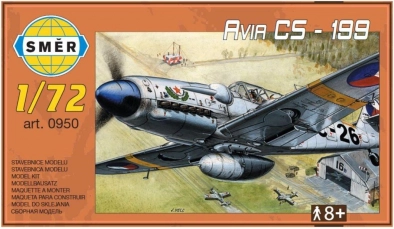 model lietadla avia cs-199 plast 1:?? 13,7 × 12,6 cm