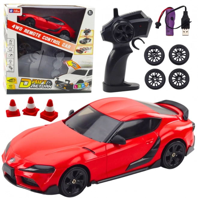 Závodné driftovacie auto RC 4WD červené