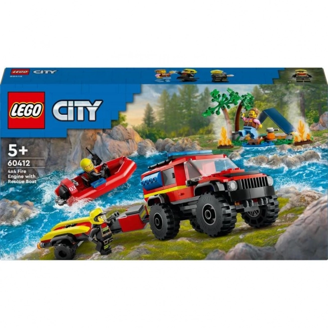 Lego City Hasičský Voz 4x4 A Záchranný Čln