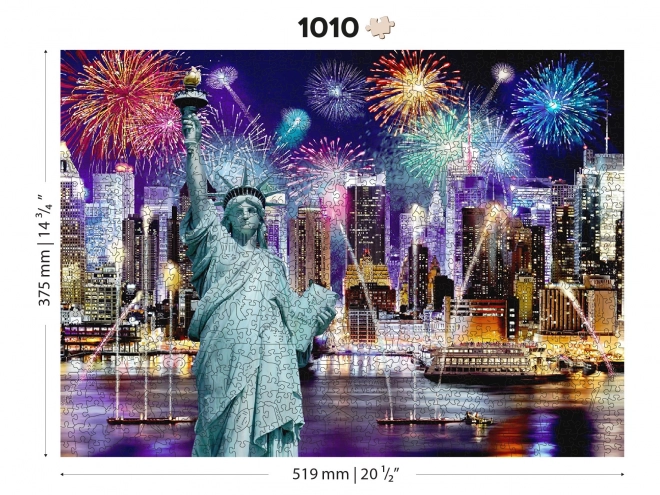 Drevené puzzle Nočná New York 2v1