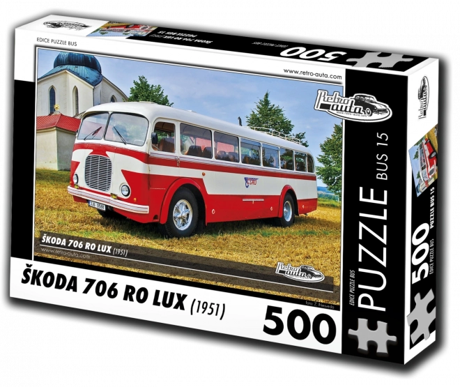 Retro Puzzle Škoda 706 RO Lux 1951