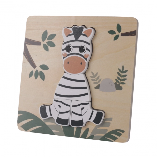 Drevené puzzle Zebra