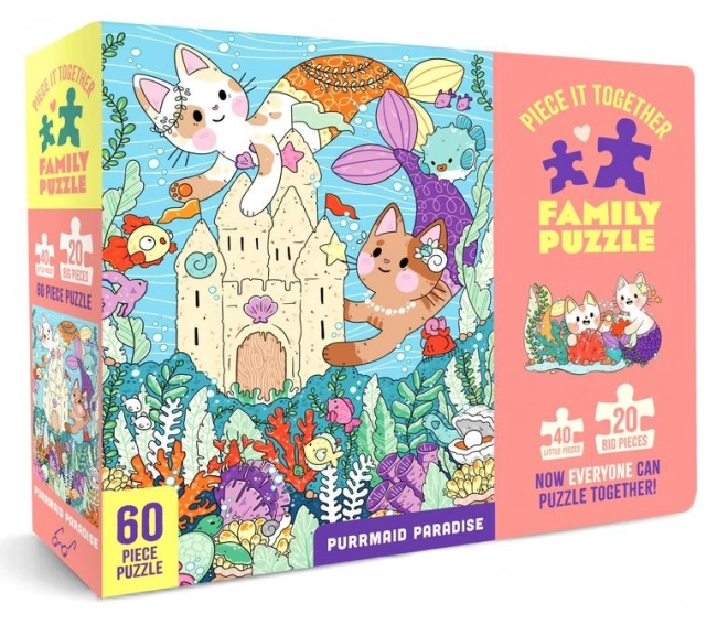 Rodinné puzzle Purrmaid Paradise