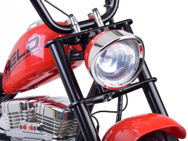 Elektrický chopper motocykl pre deti – Červená