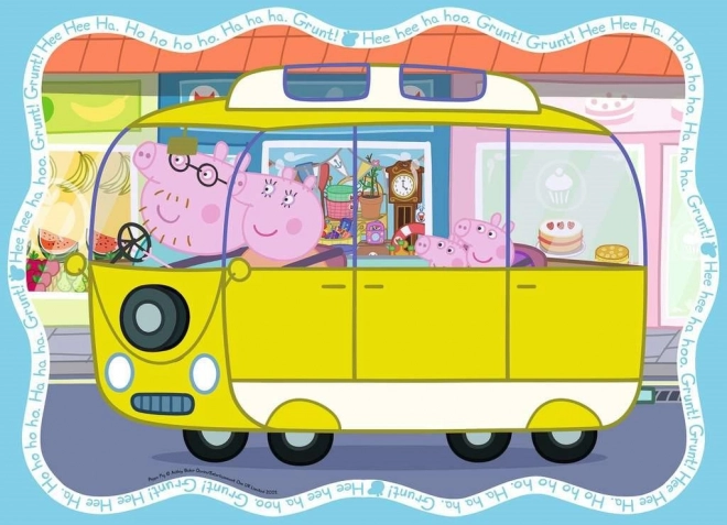 Puzzle Prasiatko Peppa 4x42 dielikov