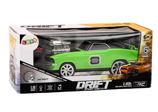 Zelené driftujúce RC autíčko 1:18