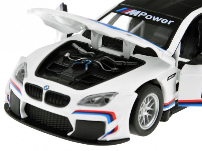 Kovový model športového auta BMW M6 GT3 v mierke 1:32