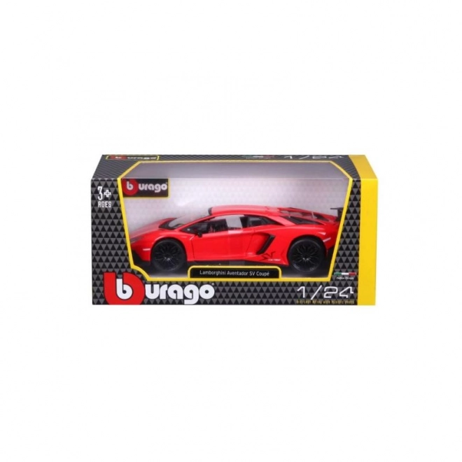 Bburago Lamborghini Aventador červené 1:24