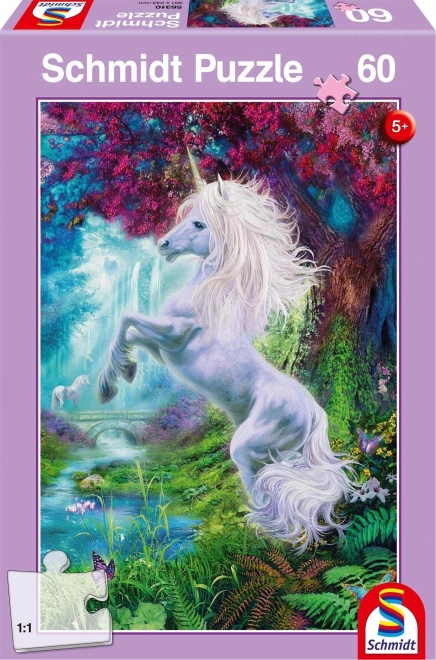 Puzzle Jednorožec v začarovanej záhrade 60 dielikov