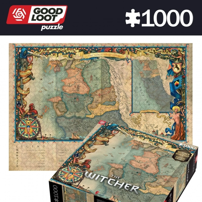 Puzzle Severné kráľovstvá zo hry The Witcher 1000 dielikov