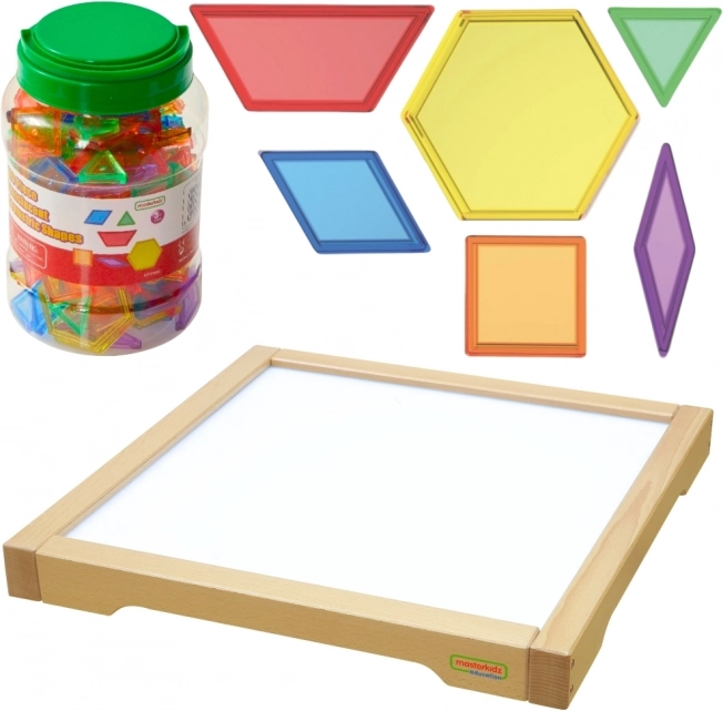 Masterkidz Panel LED senzorická skrinka Montessori Mozaika 140 dielikov