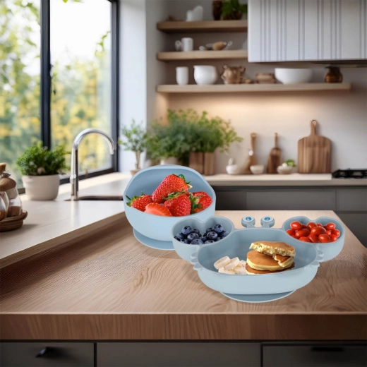 Stabilný tanier a miska s prísavkou