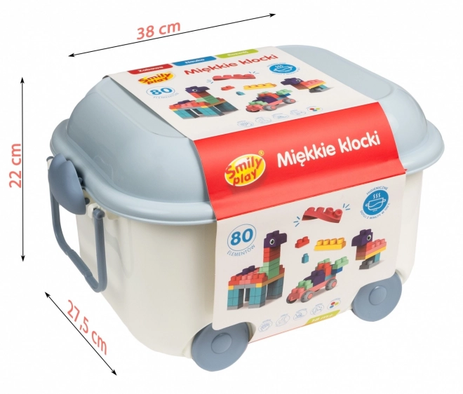 Mäkké kocky 80 kusov pre deti