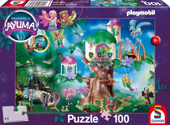 Puzle Playmobil Ayuma: Kúzelný les víl 100 dielikov