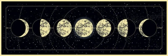 Panoramatické puzzle Galaxia Fázy Mesiaca 1000 dielikov