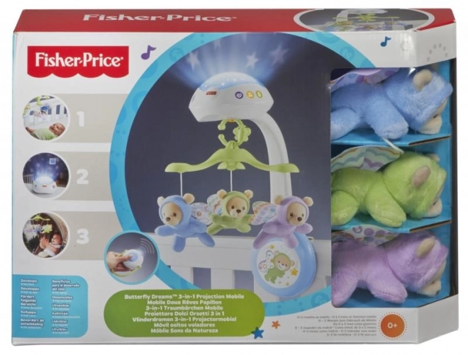 Kolotoč Fisher-Price nad postieľku - Motýliky