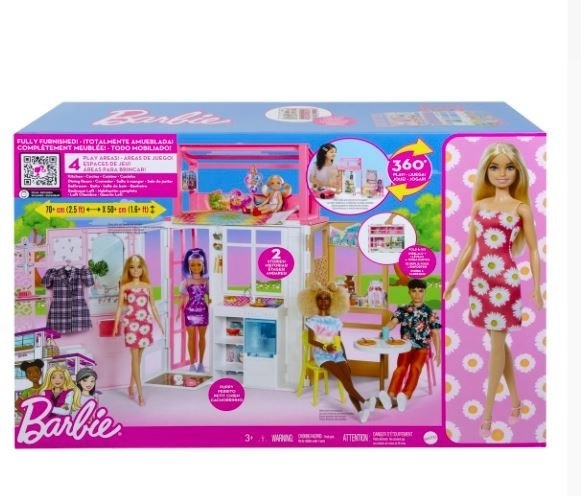 Barbie prázdninový dom s bábikou