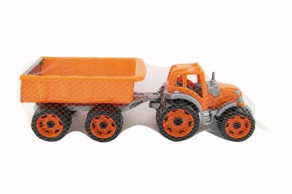 Traktor s vlekom plastový 53 cm voľný chod v sieti