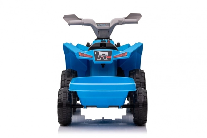 Elektrický quad s prívesom modrý