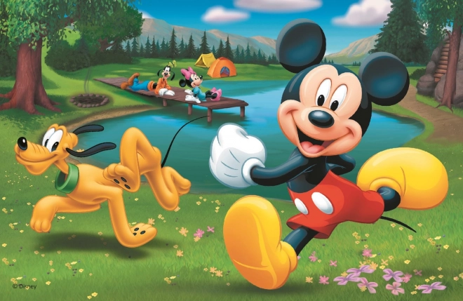 Puzzle Mickey Mouse: Pri Jazere 54 Dielikov