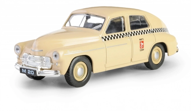 Retro vozidlo Warszawa M20 taxi pieskové