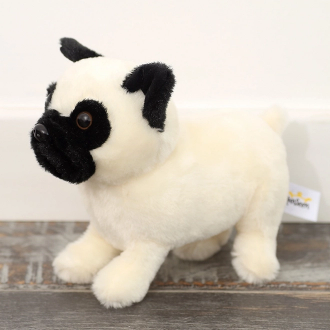 Plyšový mops biely 19 cm