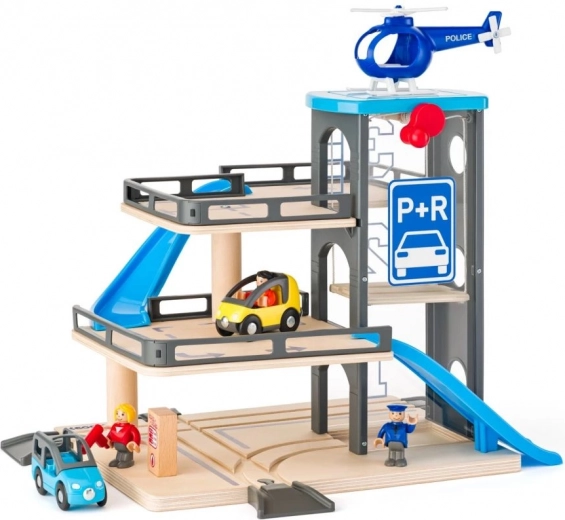 Poschodové parkovisko s výťahom a rampami