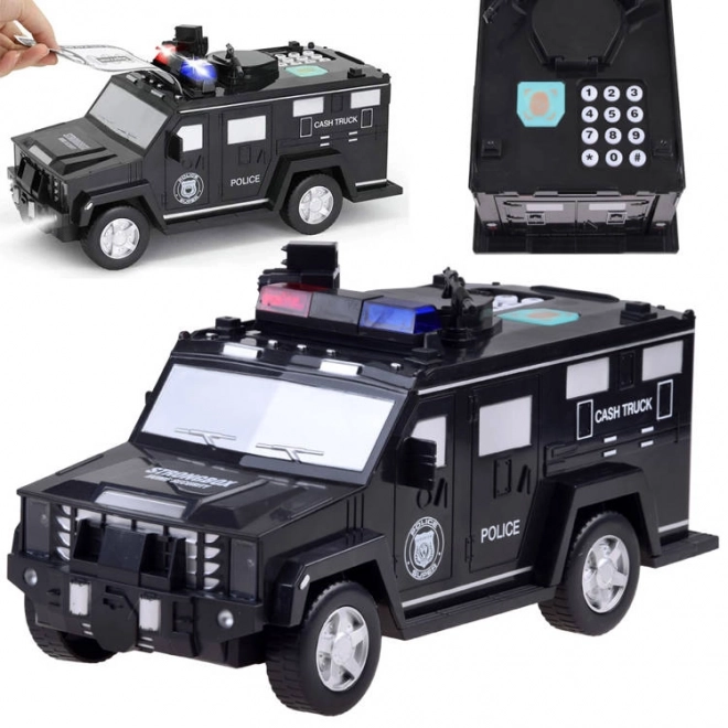 Auto Polícia Pokladnička Trezor – Čierna