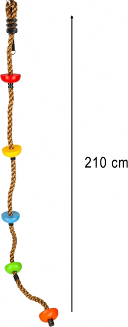 Šplhacie lano s kotúčmi pre deti 200 cm