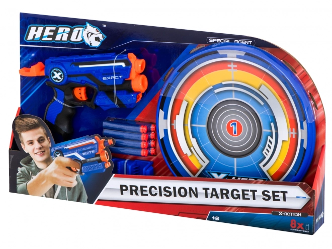 Penaová samopal NERF + terč + 8 šípok