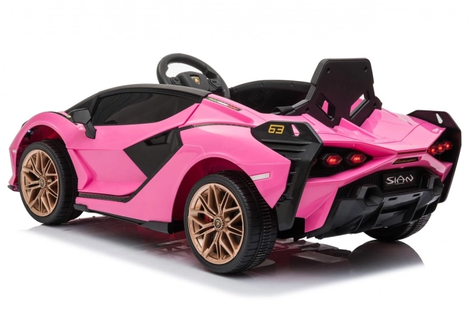 Lamborghini SIAN detské auto na batériu s ovládačom – Ružové