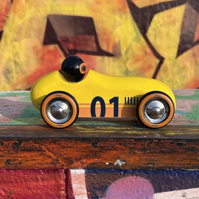 Vilac drevené auto old sport žlté