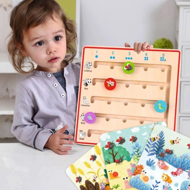 Tooky Toy drevená hra Uč sa počítať zvieratá