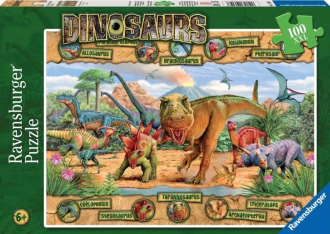 Puzzle Dinosauri XXL 100 dielikov