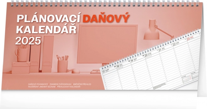 Notique stolný kalendár plánovací daňový 2025