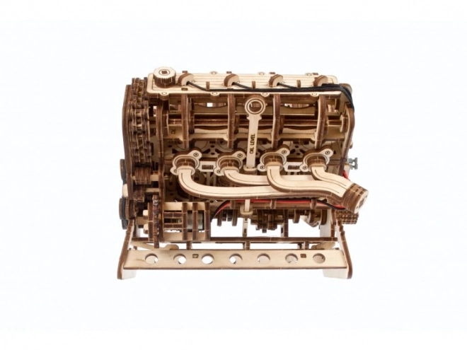 Ugears 3D drevené mechanické puzzle motor V8