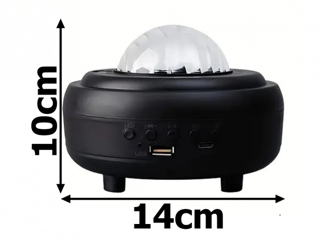 Nočná LED lampa projektora hviezd s Bluetooth reproduktorom