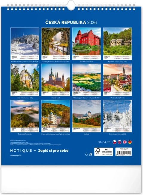 Nástenný kalendár Slovenská republika 2026