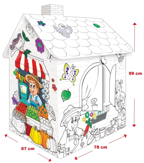 Mochtoys detský vyfarbovací domček Záhradka