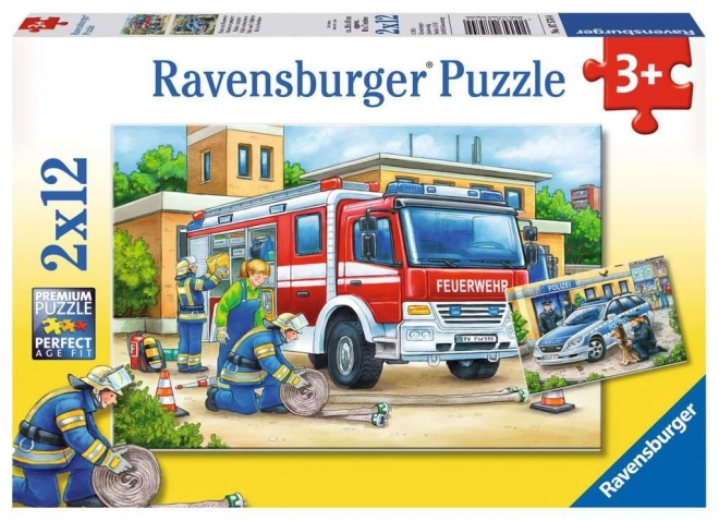 Ravensburger Puzzle Policie a hasiči 2x12 dielikov