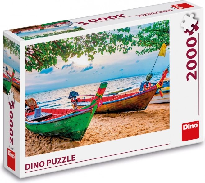 Puzzle rybárske loďky 2000 dielikov