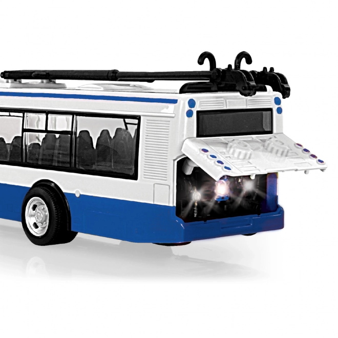 Autobus so zvukovými efektmi 28 cm modrý